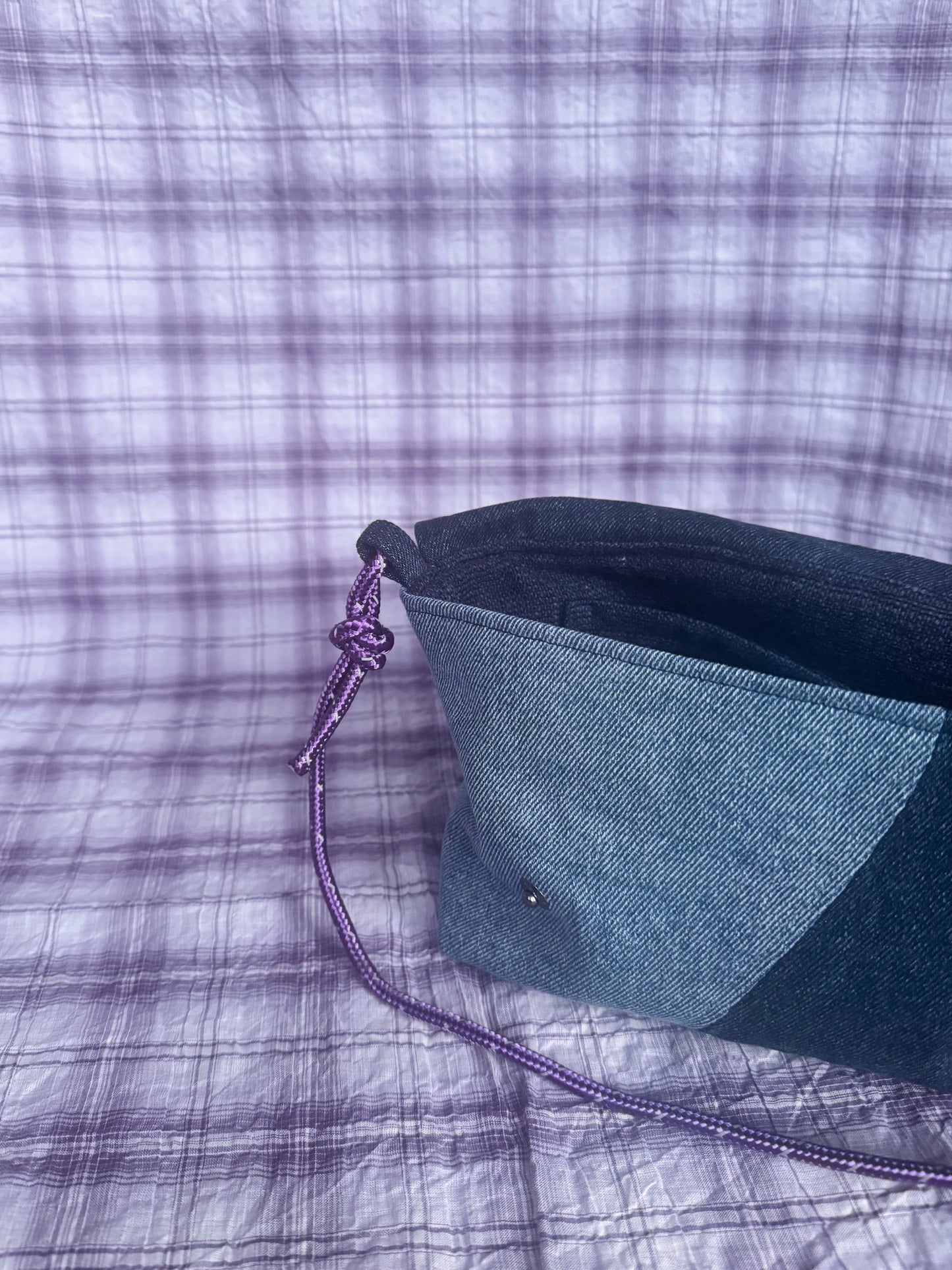 Mini Satchel 011 - Denim Patchwork