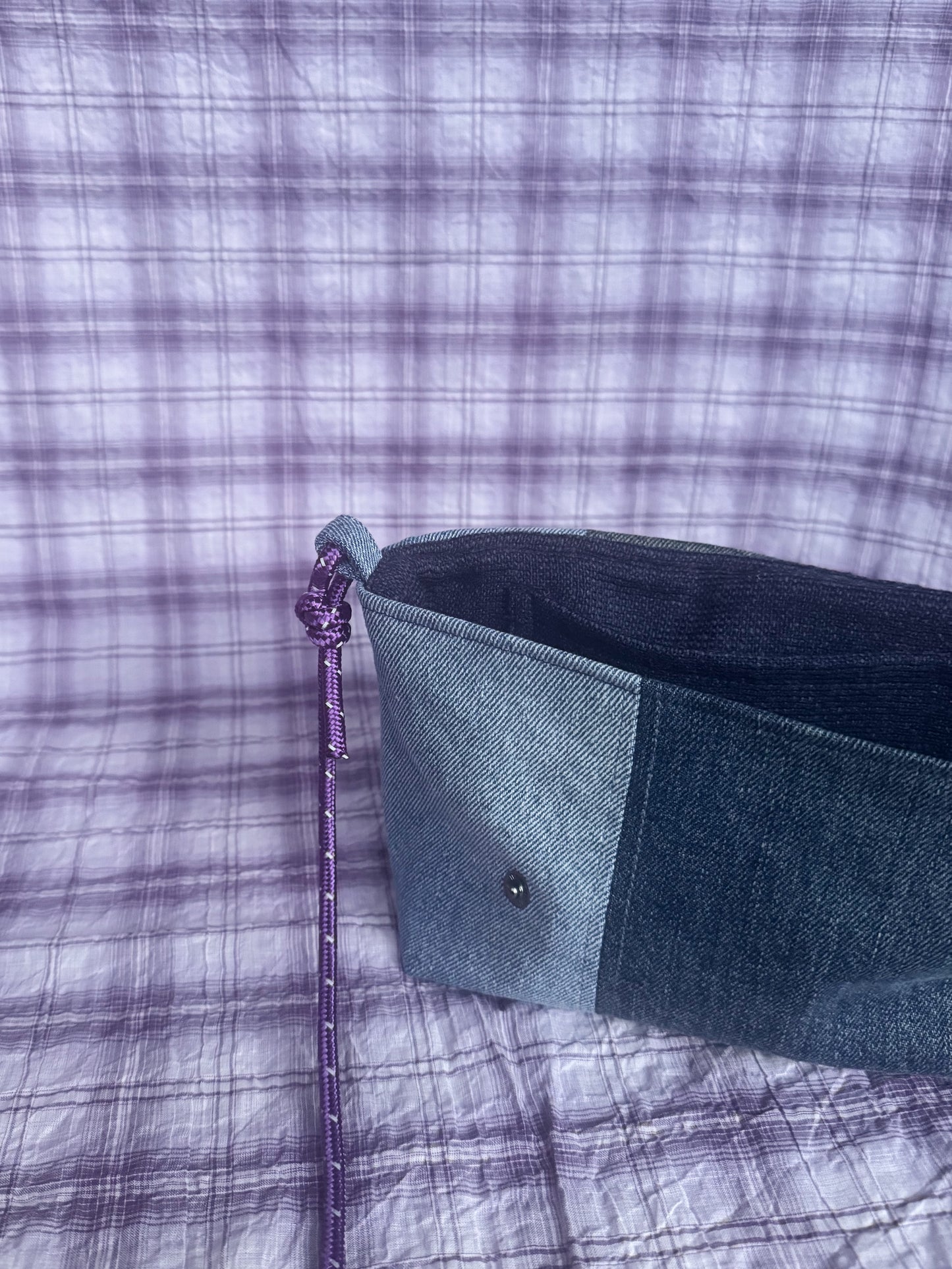 Mini Satchel 010 - Denim Patchwork