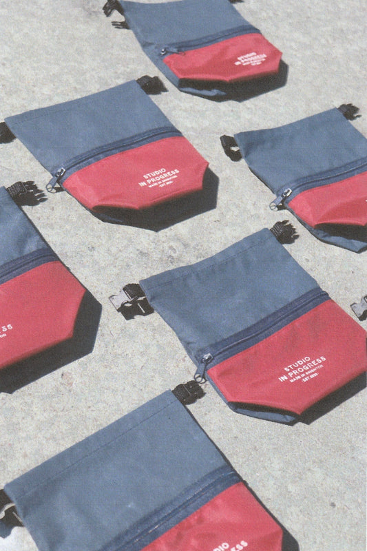 First edition of Studio In Progress Collector's Pouches laid out 