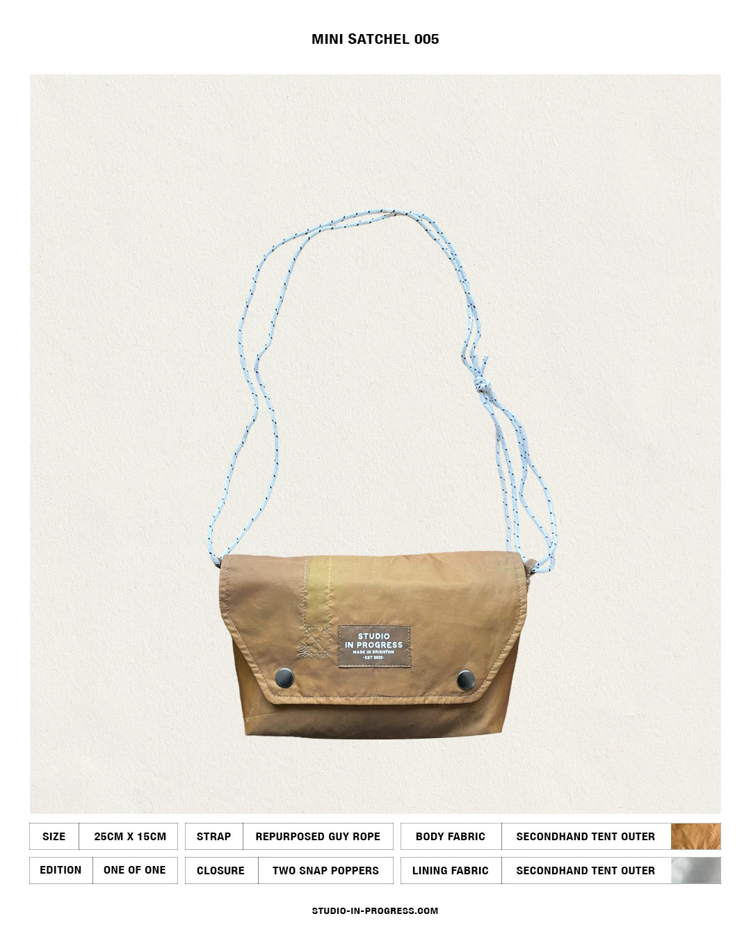 Mini Satchel 005 - Brown Secondhand Tent