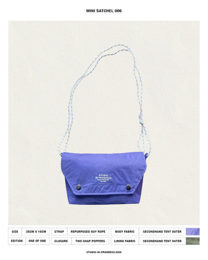 Mini Satchel 006 - Purple Secondhand Tent