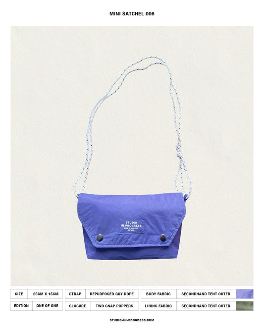 Mini Satchel 006 - Purple Secondhand Tent