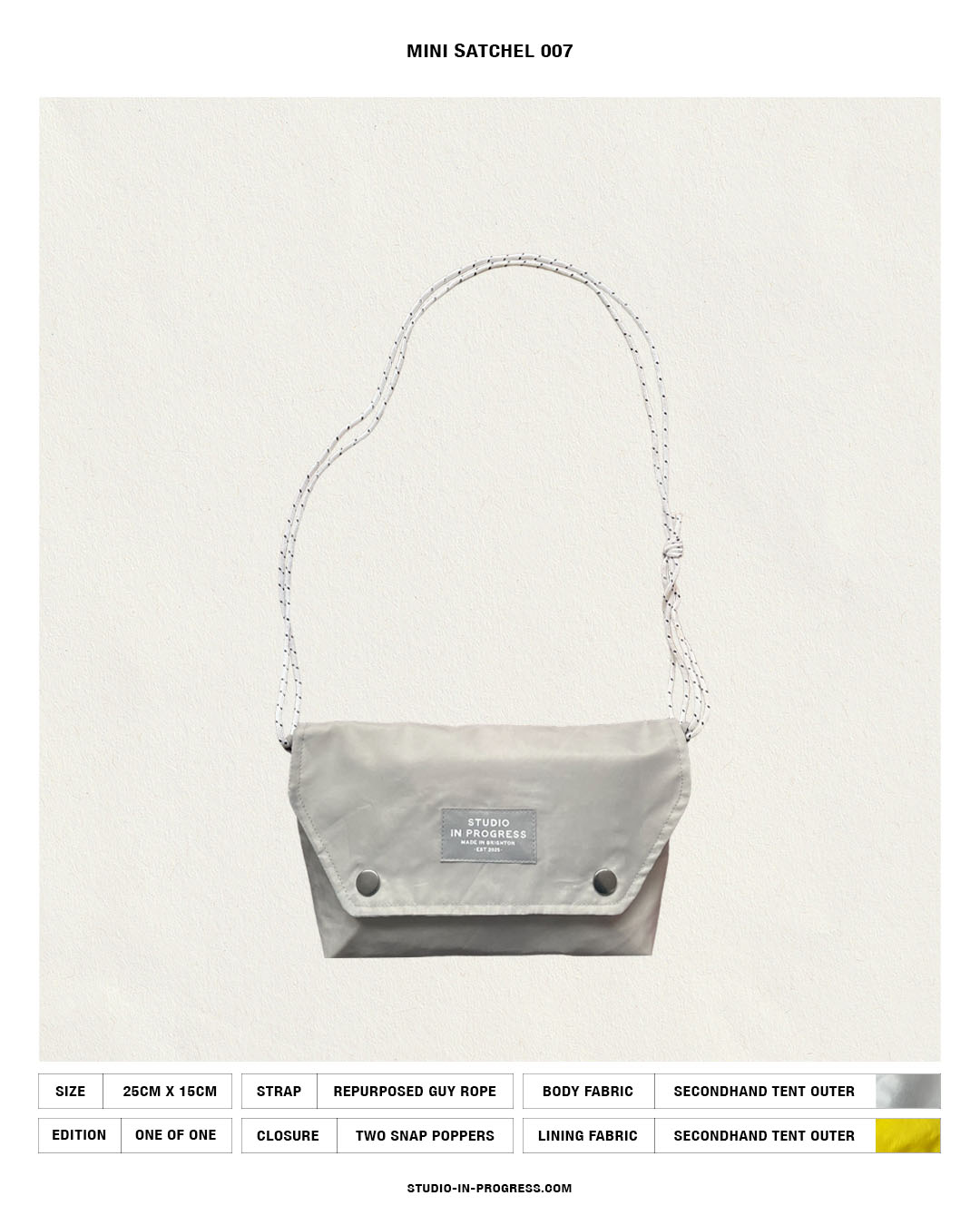 Mini Satchel 007 - Grey Secondhand Tent