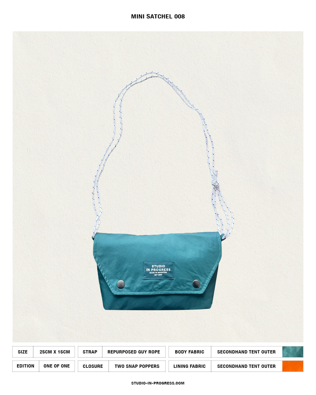 Mini Satchel 008 - Green Secondhand Tent