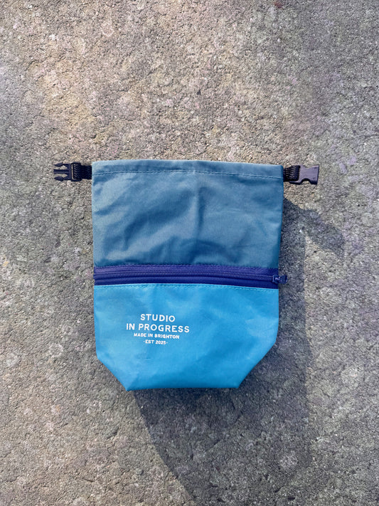 Green and Turquoise Tent Collector's Pouch