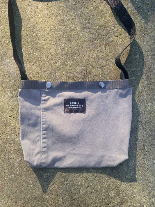 Grey Twill Webbing Bag