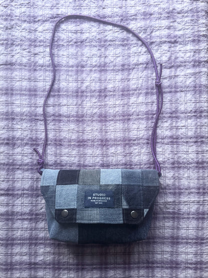 Mini Satchel 010 - Denim Patchwork