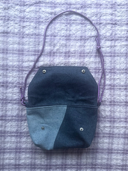 Mini Satchel 011 - Denim Patchwork