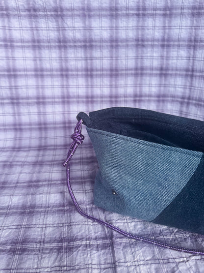 Mini Satchel 011 - Denim Patchwork