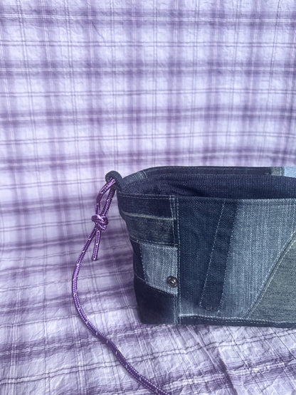 Mini Satchel 012 - Denim Patchwork