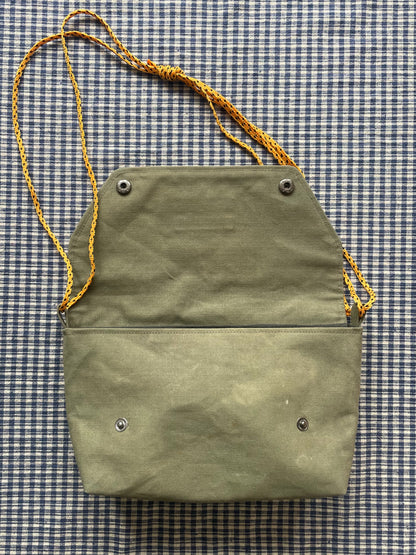 Mini Satchel 001 - Reclaimed Green Canvas