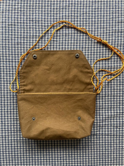 Mini Satchel 003 - Brown Deadstock Cotton