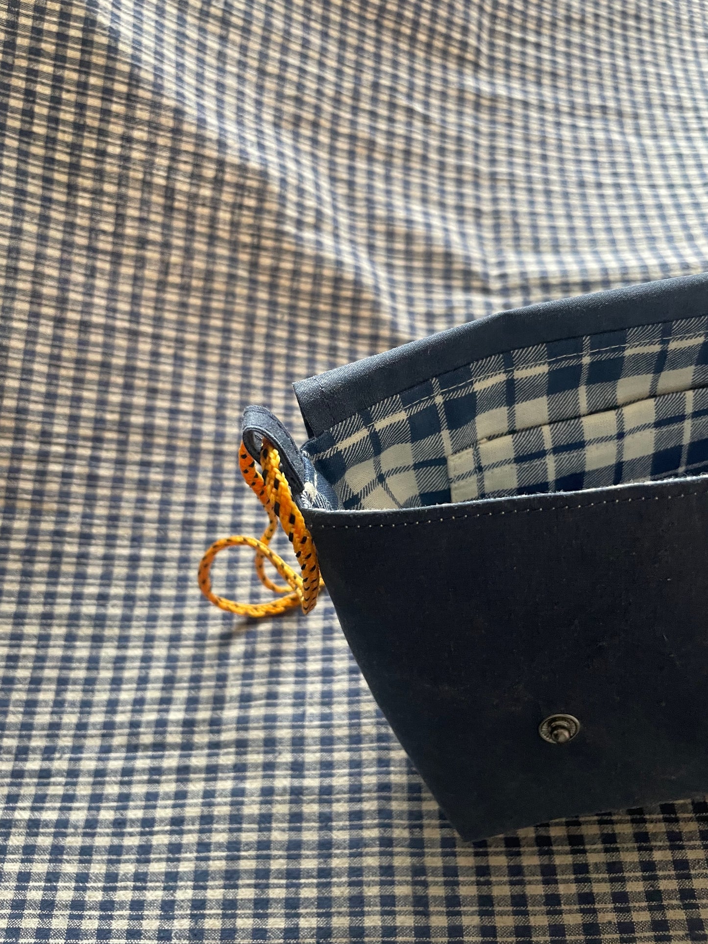 Mini Satchel 002 - Reclaimed Blue Canvas Tent