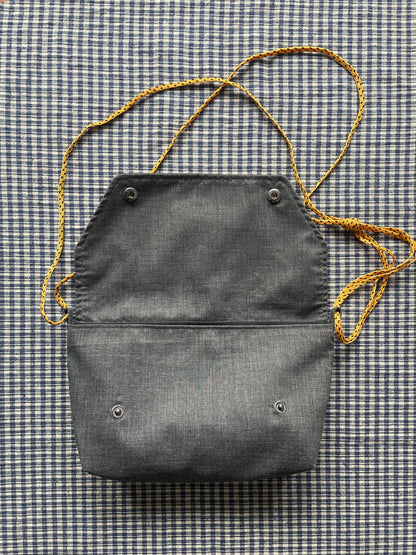 Mini Satchel 004 - Grey Deadstock Cotton
