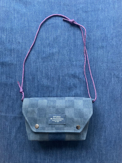 Mini Satchel 016 - Repurposed Denim