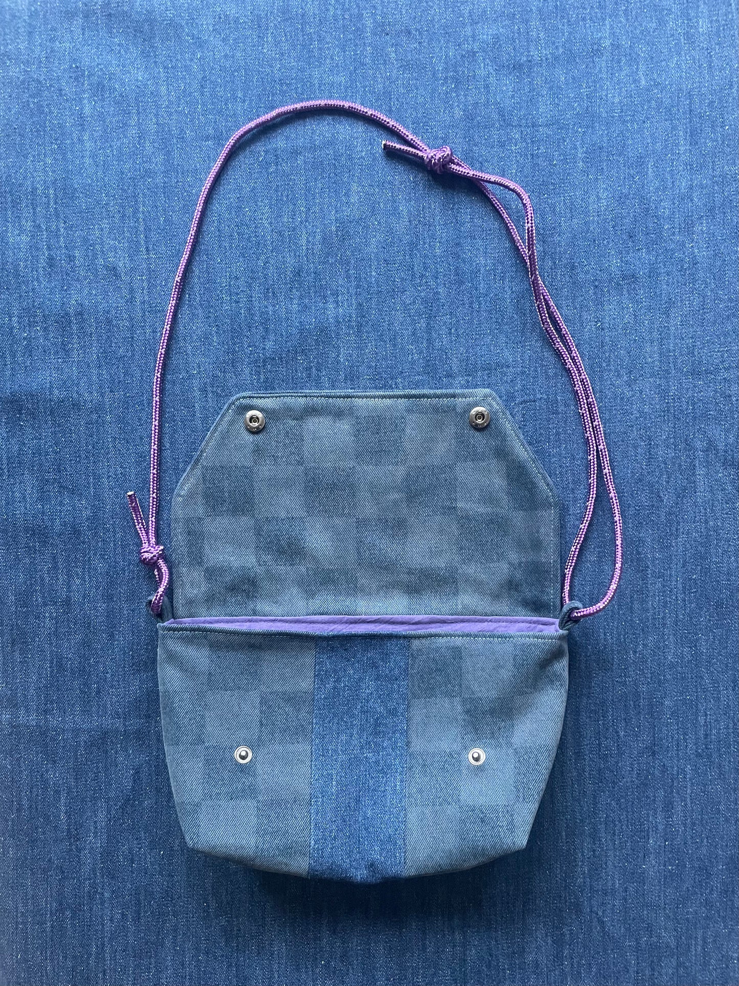 Mini Satchel 016 - Repurposed Denim