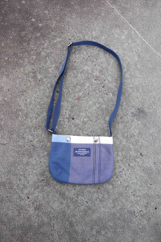 Mini Bag - Large Blue Checks